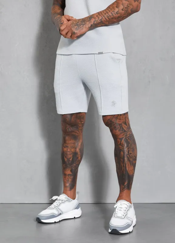Gym King Signature Texture Short - Light Grey sold by The Gym King