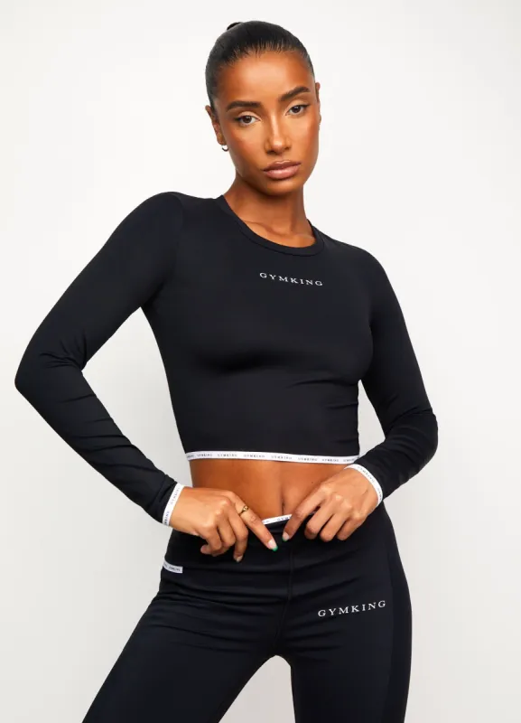 Gym King Bound Long Sleeve Tee - Black/White sold by The Gym King