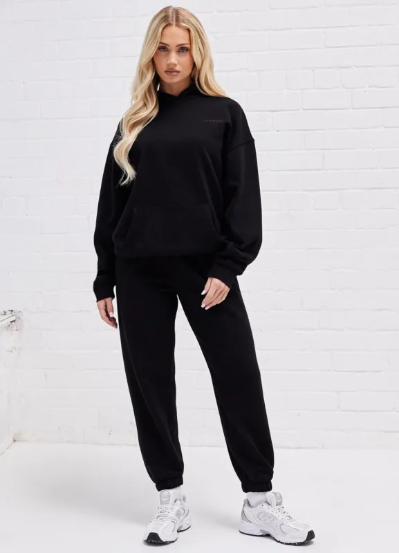 Gym King Established Relaxed Tracksuit - Black sold by The Gym King