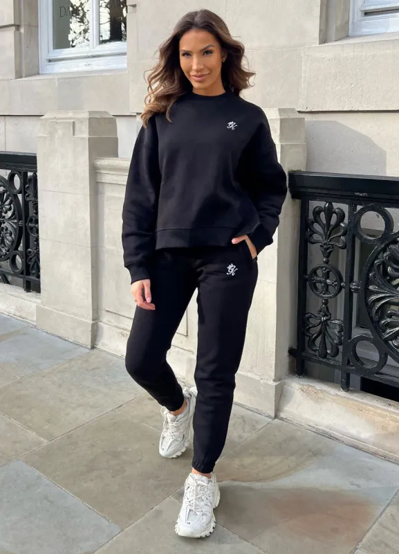 Gym King Linear Tape Fleece Tracksuit - Black sold by The Gym King