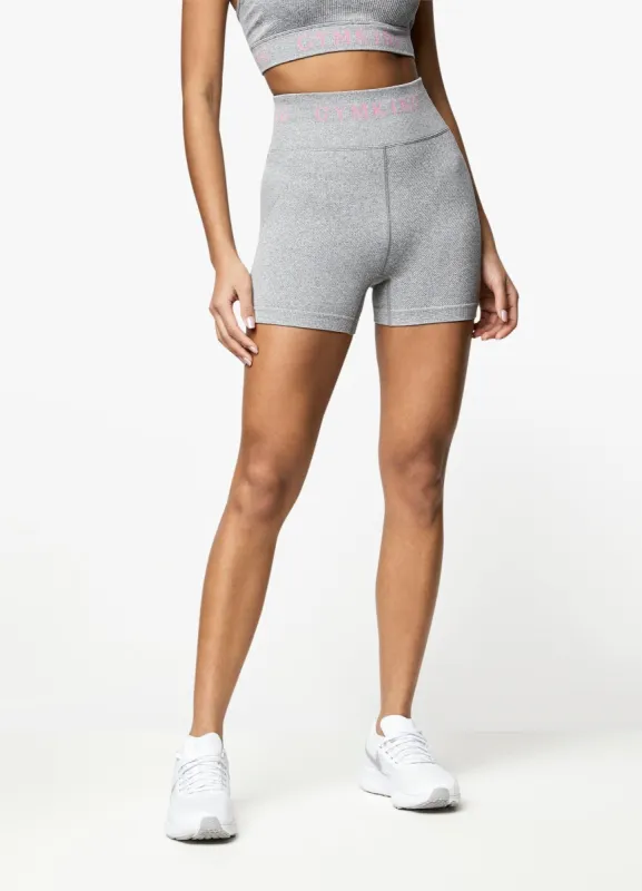 Gym King Intention 3 Inch Short - Grey Marl/Cosmic Pink sold by The Gym King