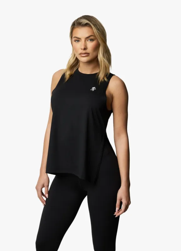 Gym King 365 Split Hem Vest - Black sold by The Gym King