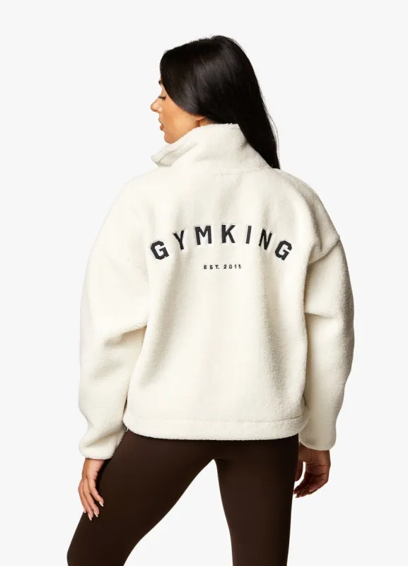 Gym King Borg Full Zip Fleece - Cream sold by The Gym King