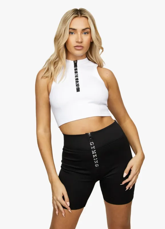 Gym King Dynamic Zip Tank - White sold by The Gym King