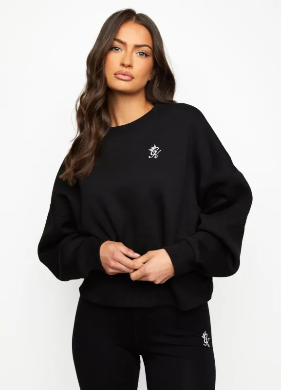 Gym King Fundamental Fleece Crew - Black sold by The Gym King
