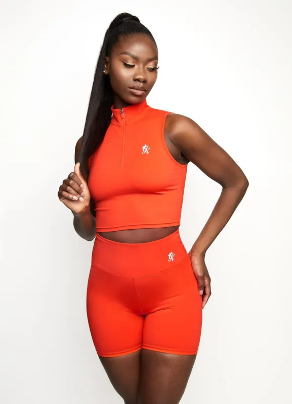 Gym King 365 1/4 Zip Tank - Manderin Red sold by The Gym King