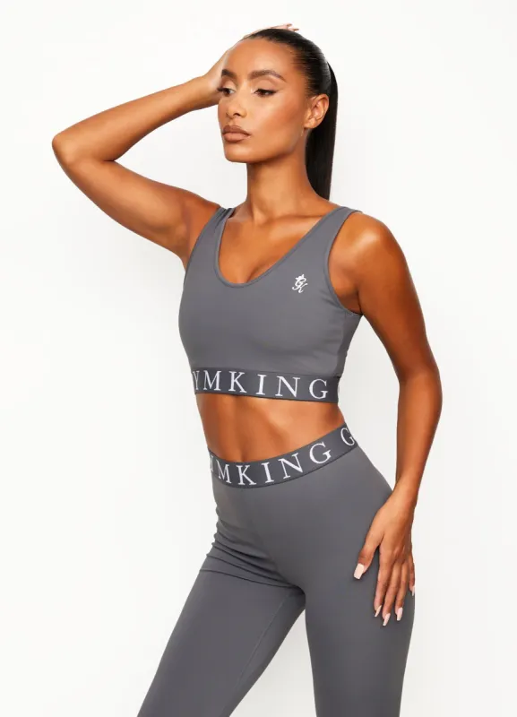 Gym King Impact Sports Bra - Dark Grey sold by The Gym King