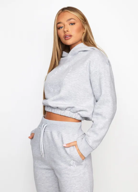 Gym King Recharge Drop Shoulder Hoodie - Grey Marl sold by The Gym King
