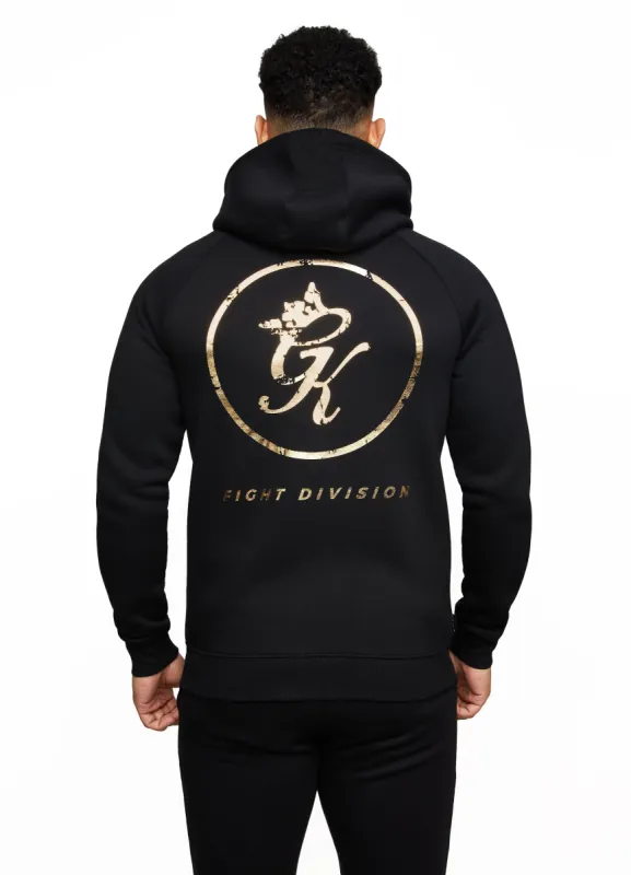 Gym King Fight Division Full Zip Hoodie - Black/Gold sold by The Gym King
