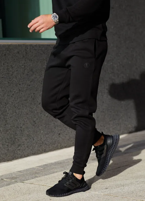 Gym King Pro Logo Fleece Jogger - Black/Black sold by The Gym King