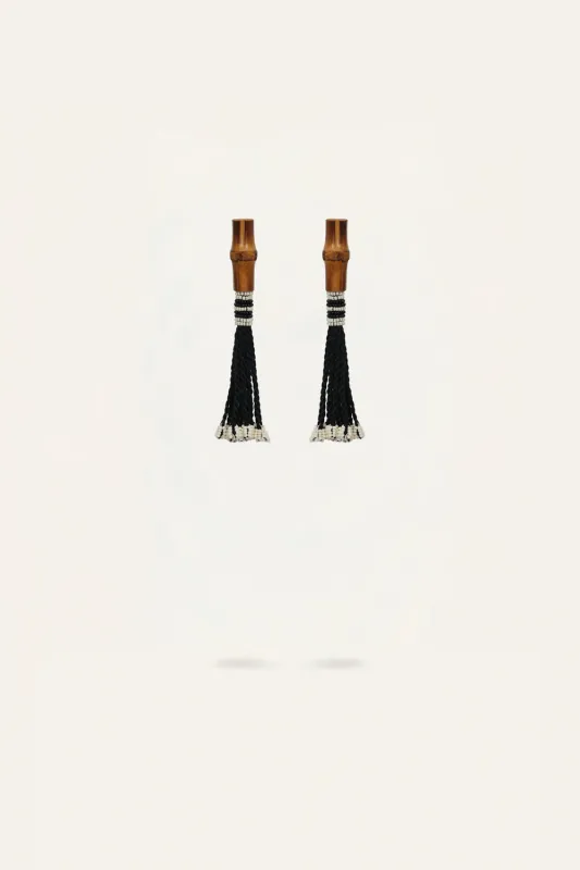 Gaucho Of The Bamboo Road Earrings made by Johanna Ortiz