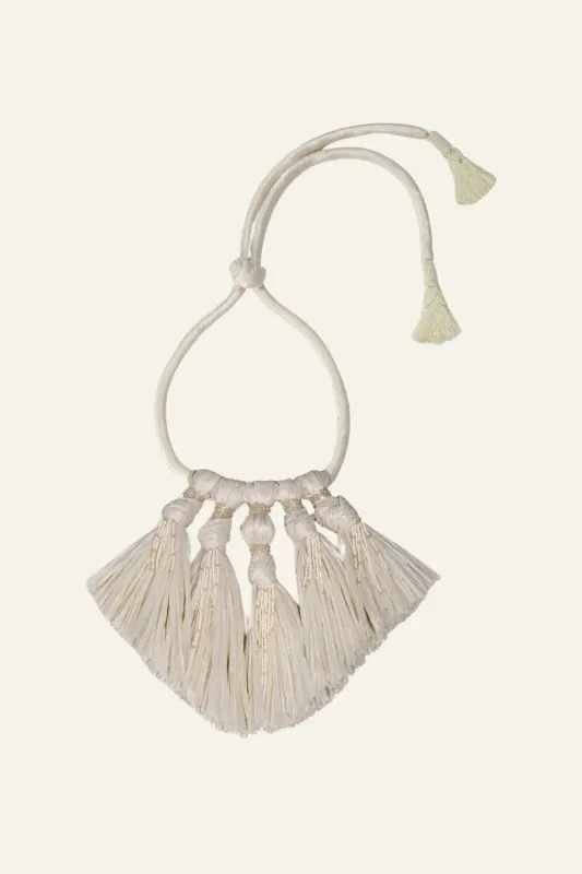 Sacred Protection Necklace in Antique Ecru made by Johanna Ortiz