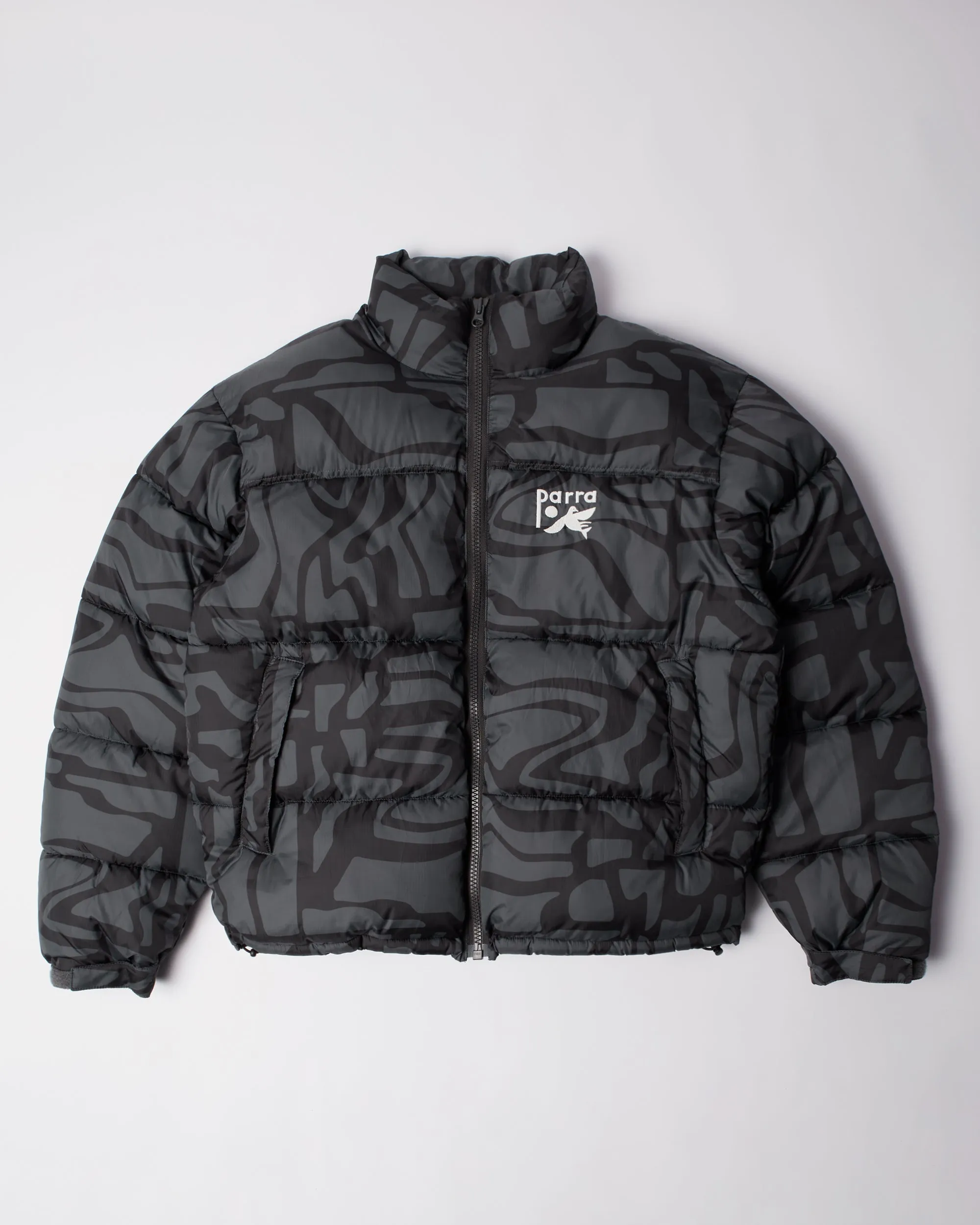 Broken ftp puffer jacket sold by by Parra
