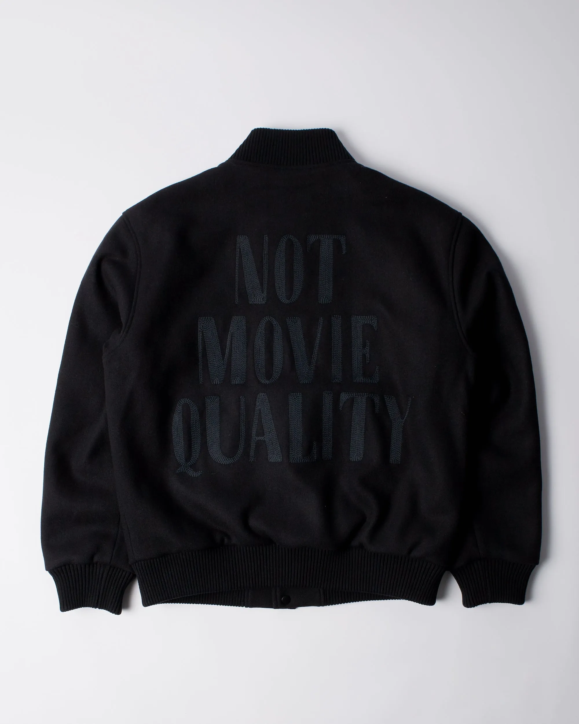 Not movie quality varsity jacket sold by by Parra product image thumbnail 3