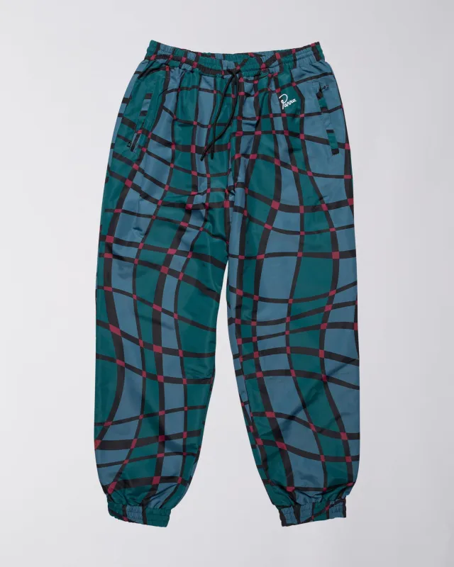 squared waves pattern track pants made by by Parra