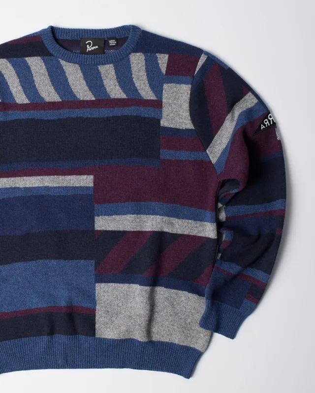 Patched your work knitted pullover sold by by Parra