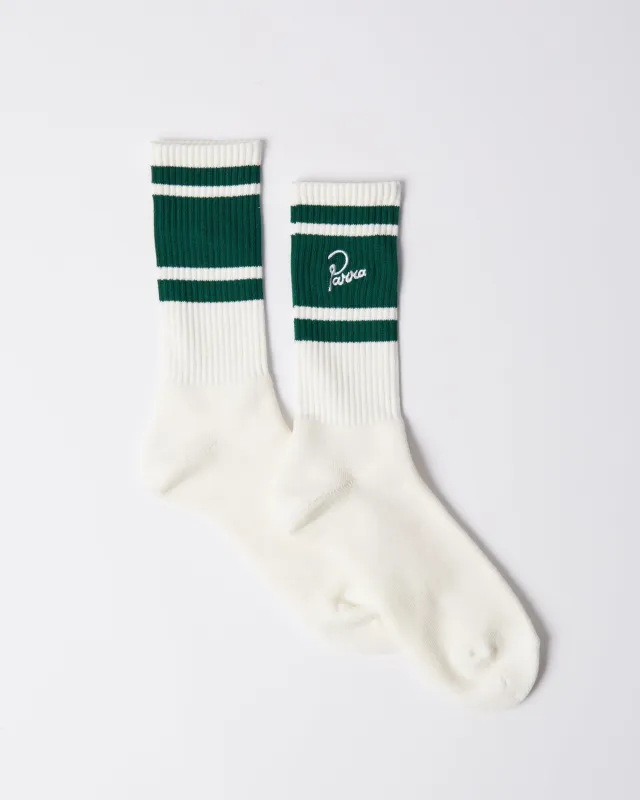 Signature striped crew socks made by by Parra
