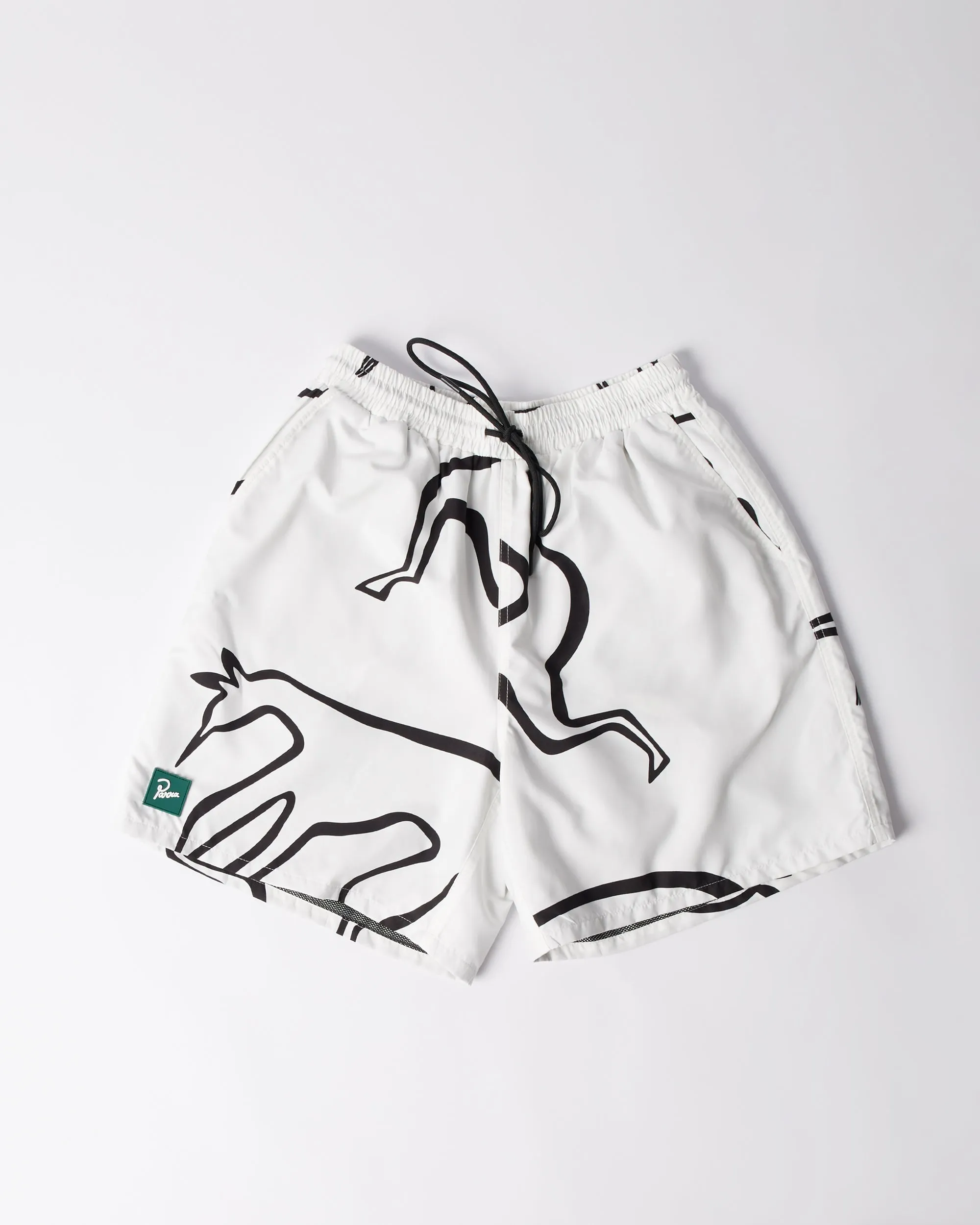 Yoga walks swim shorts sold by by Parra