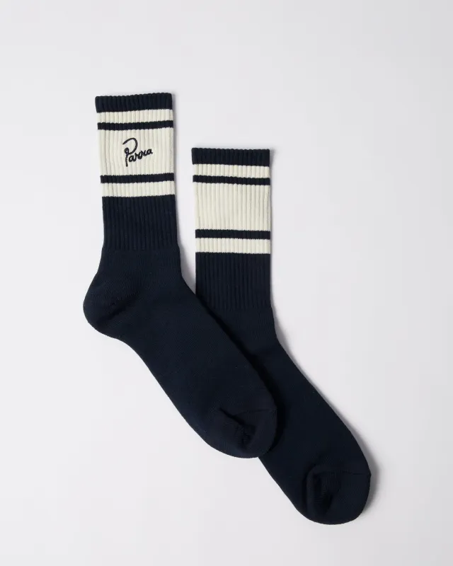 Signature striped crew socks made by by Parra