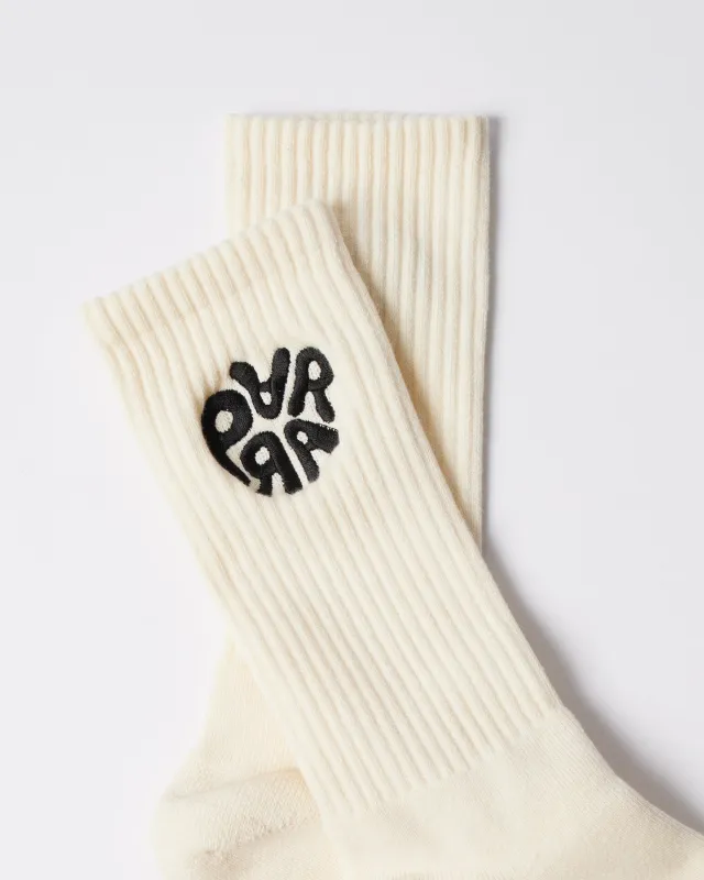 1976 logo crew socks made by by Parra
