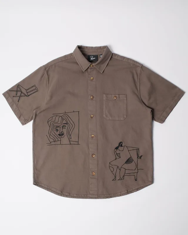 Crooked face short sleeve shirt made by by Parra