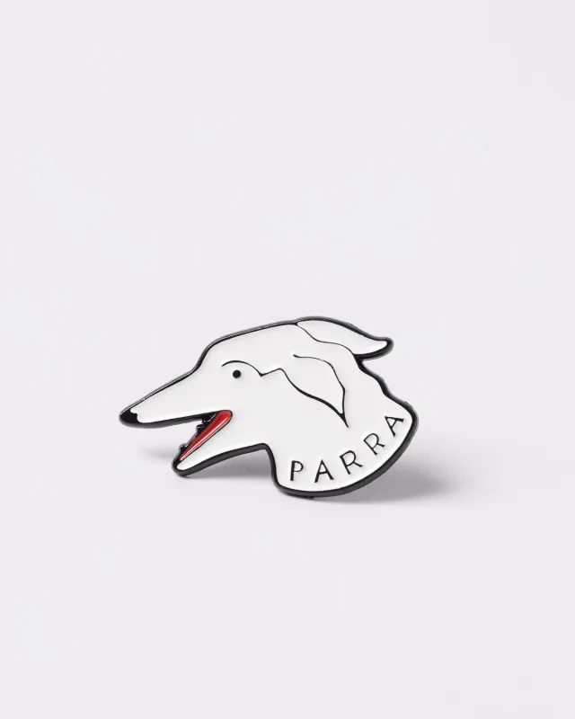 Dogface enamel pin made by by Parra