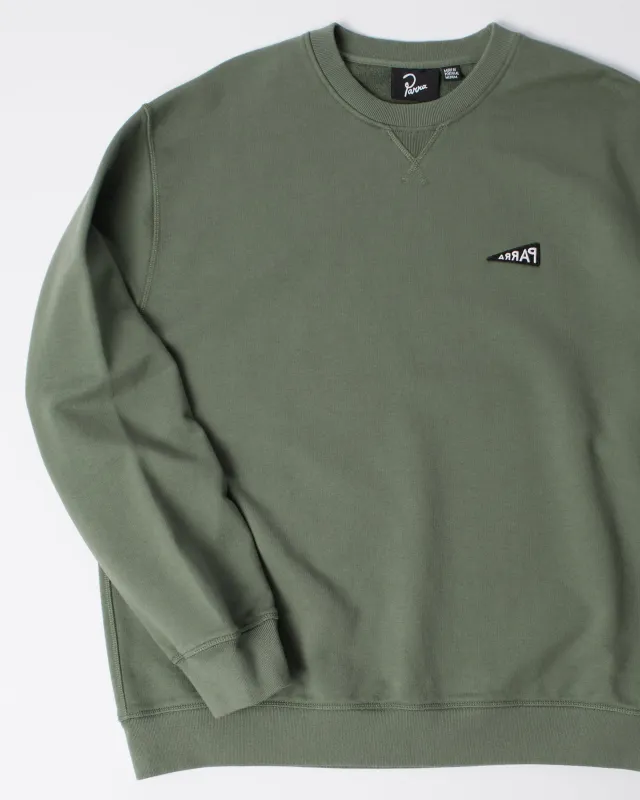 Flag logo crew neck sweatshirt made by by Parra