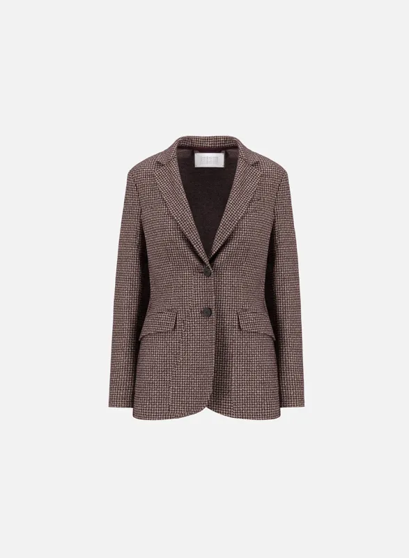 Hacking jacket Vitale Barberis in donegal houndstooth made by Harris Wharf London