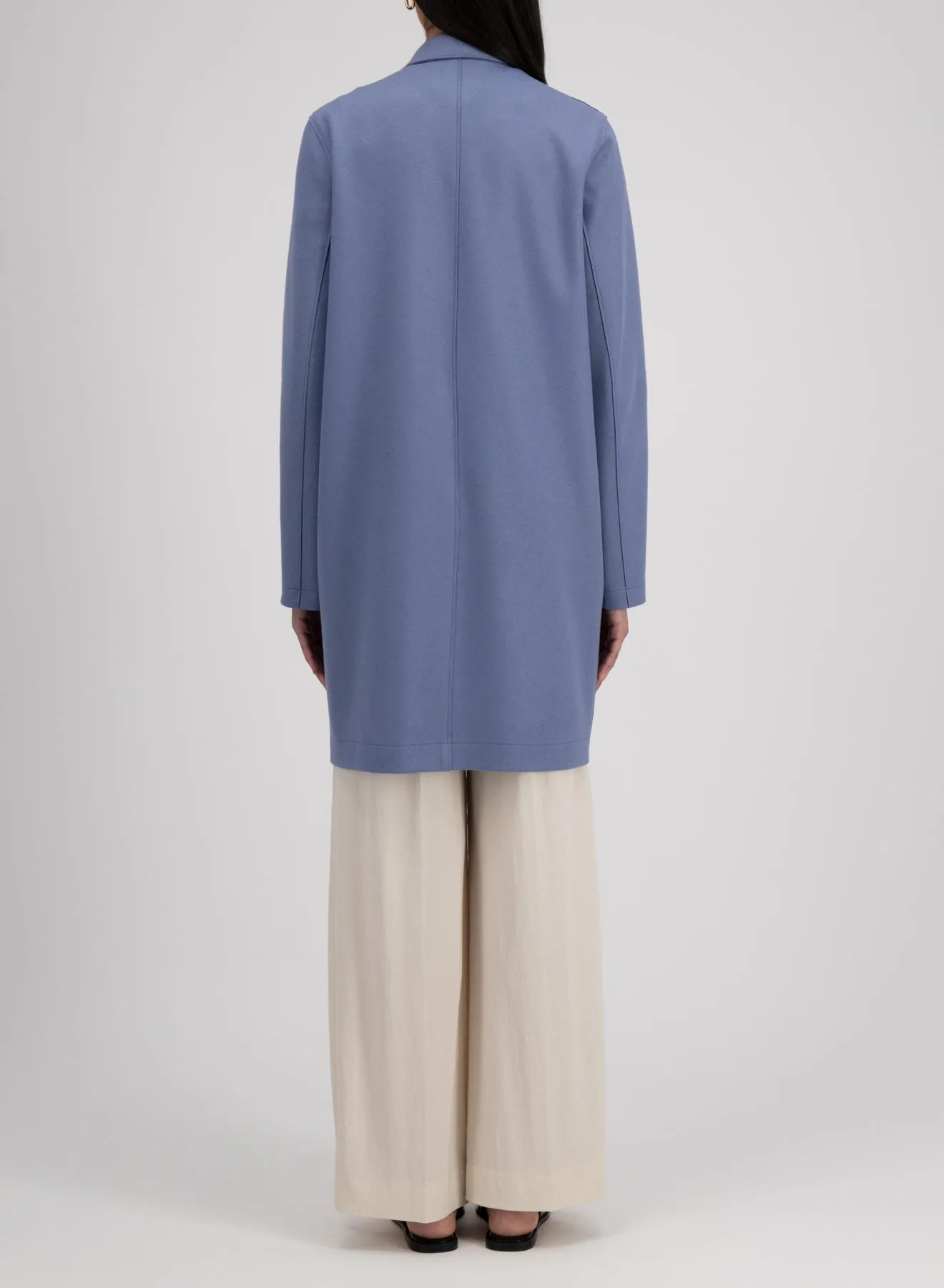 Cocoon coat wool & cashmere blend sold by Harris Wharf London product image thumbnail 4