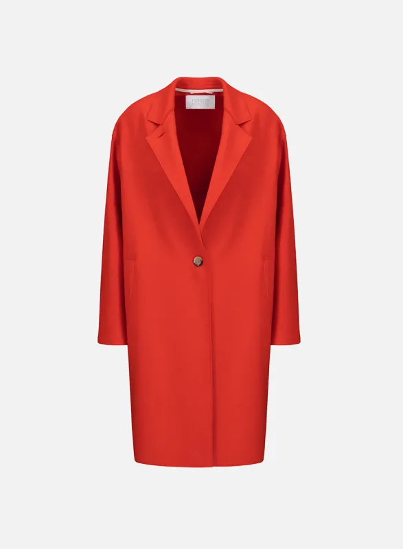 Oversized coat in cashmere blend made by Harris Wharf London