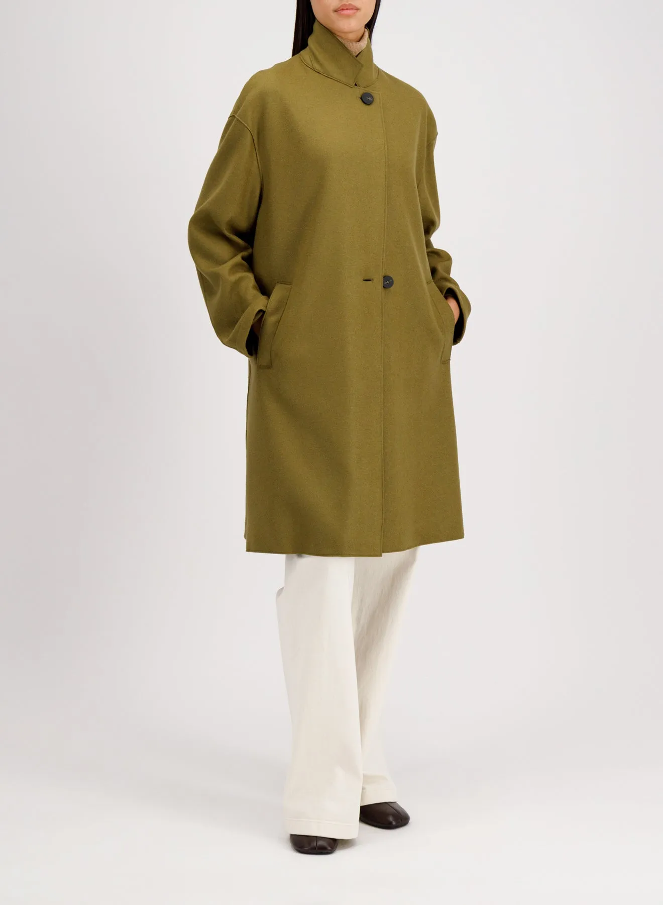 Oversized coat cashmere blend sold by Harris Wharf London product image thumbnail 5