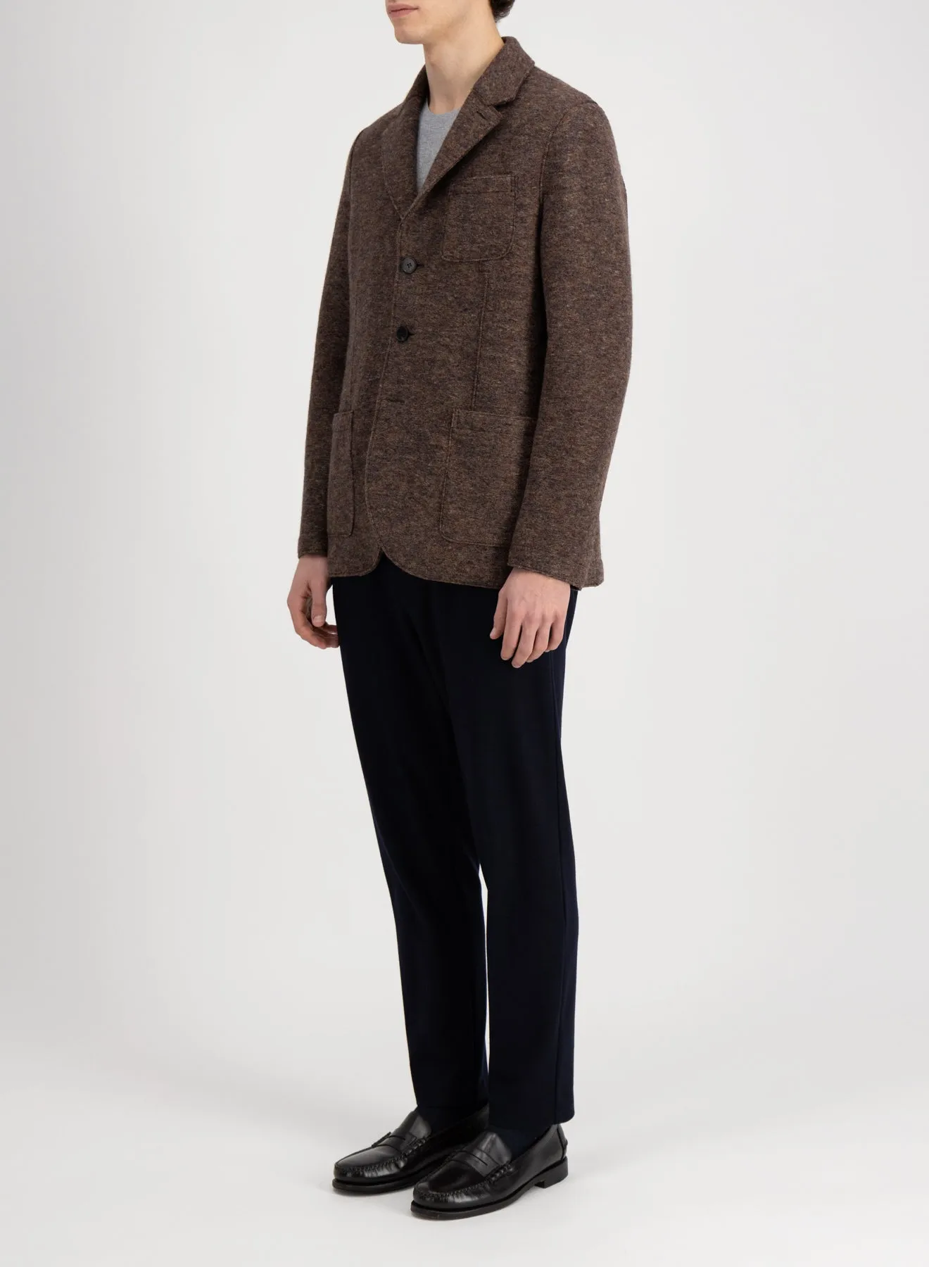 Travel blazer boiled wool sold by Harris Wharf London product image thumbnail 3