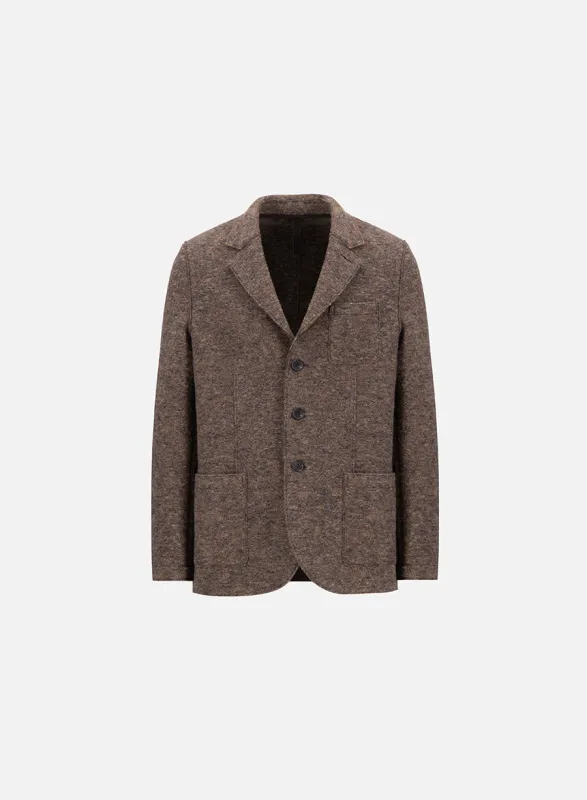 Travel blazer boiled wool made by Harris Wharf London