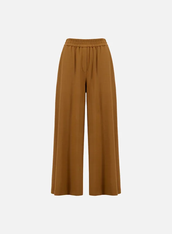 Palazzo jogging trousers superfine merino sold by Harris Wharf London