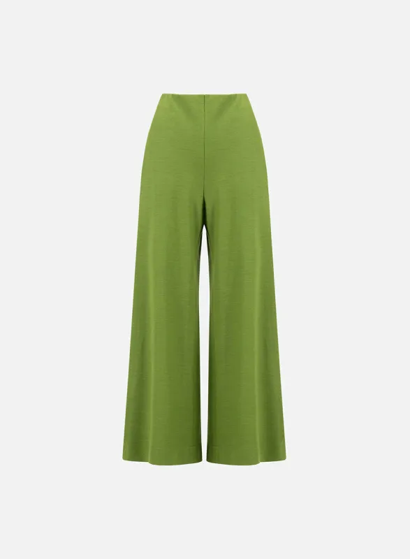 Flared trousers superfine merino sold by Harris Wharf London