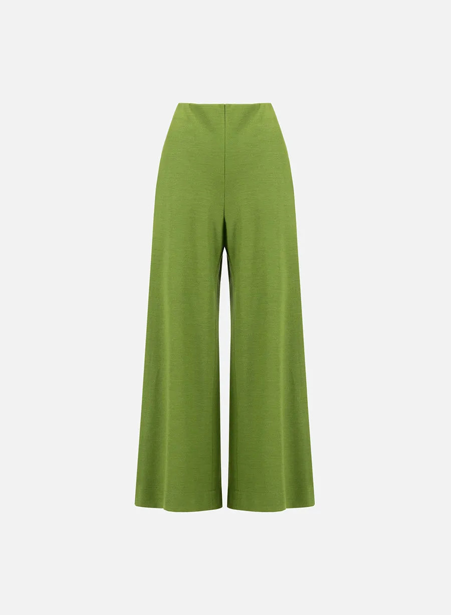Flared trousers superfine merino sold by Harris Wharf London