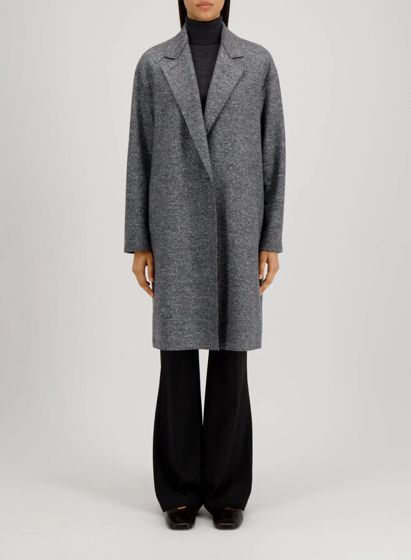 Oversized coat donegal sold by Harris Wharf London product image thumbnail 2