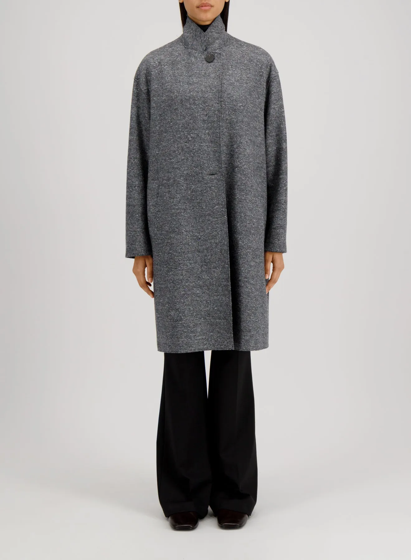 Oversized coat donegal sold by Harris Wharf London product image thumbnail 5