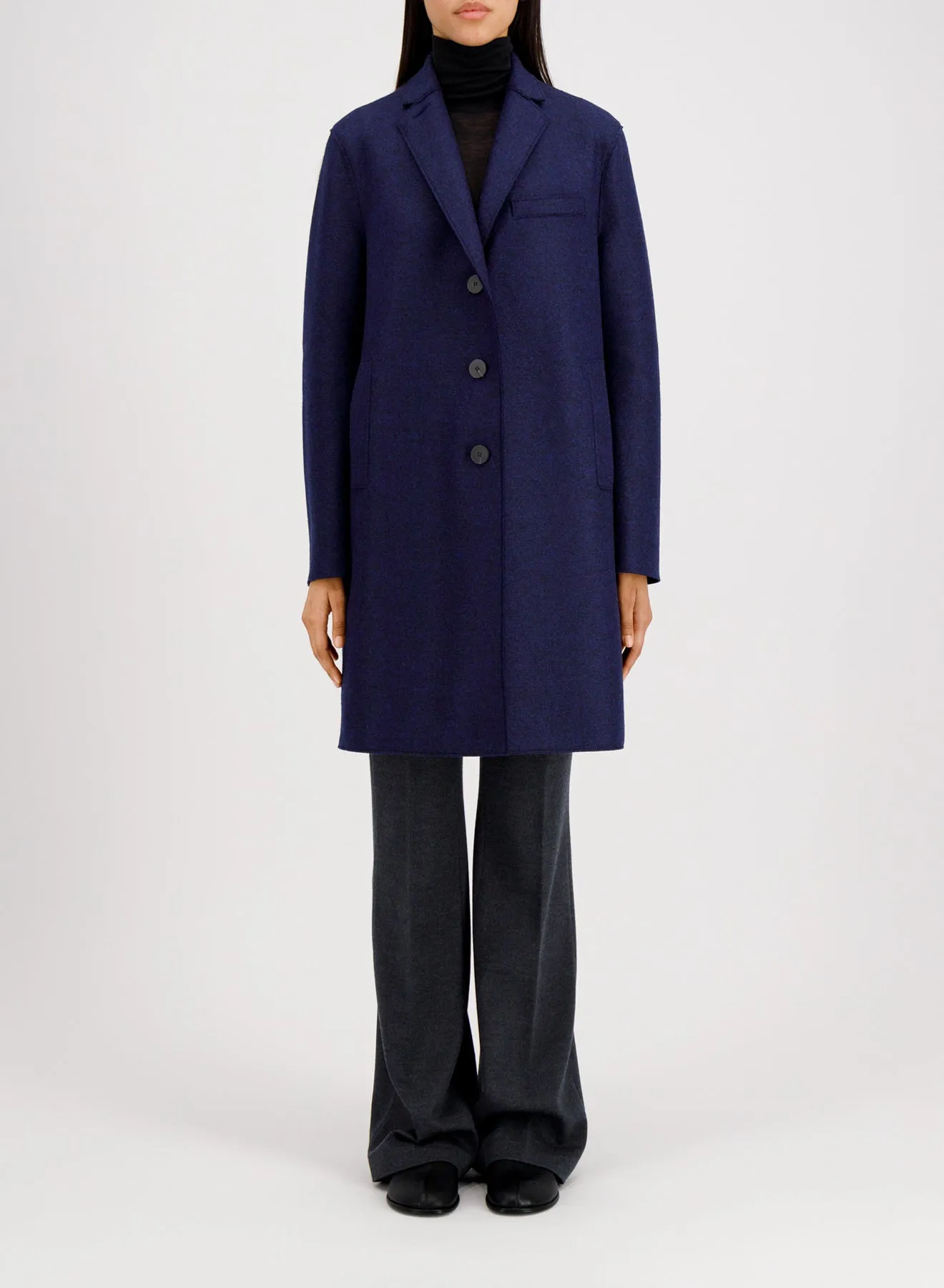 Topcoat pressed wool sold by Harris Wharf London product image thumbnail 2