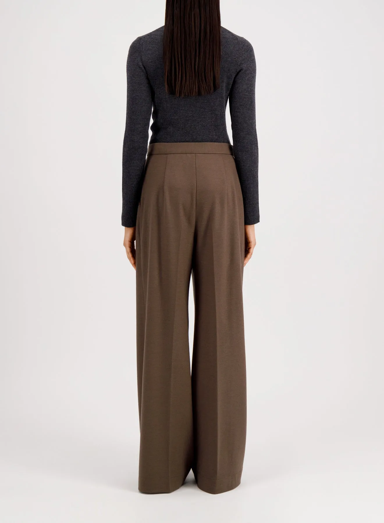 Palazzo trousers superfine merino sold by Harris Wharf London product image thumbnail 4