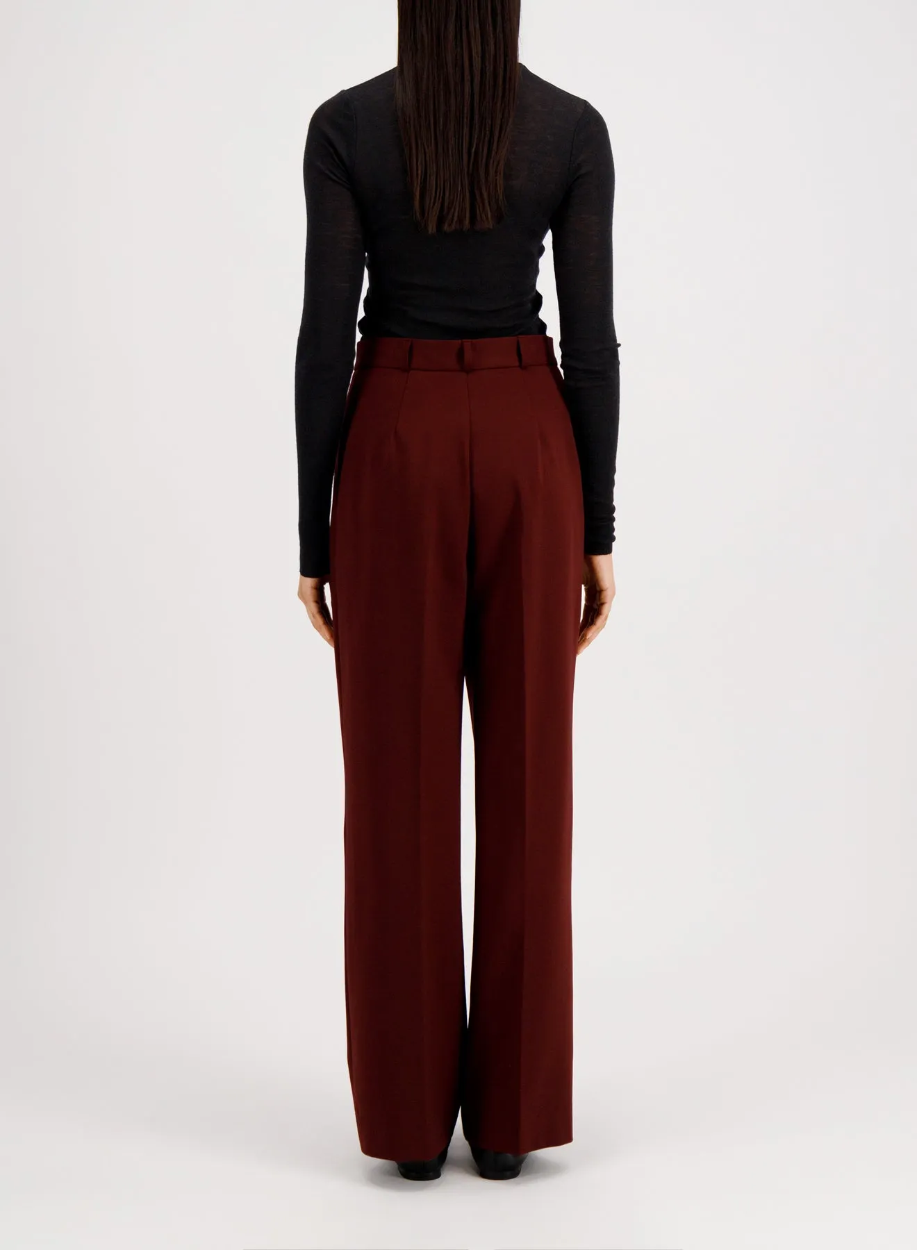 Double pleats trousers viscose flannel sold by Harris Wharf London product image thumbnail 4