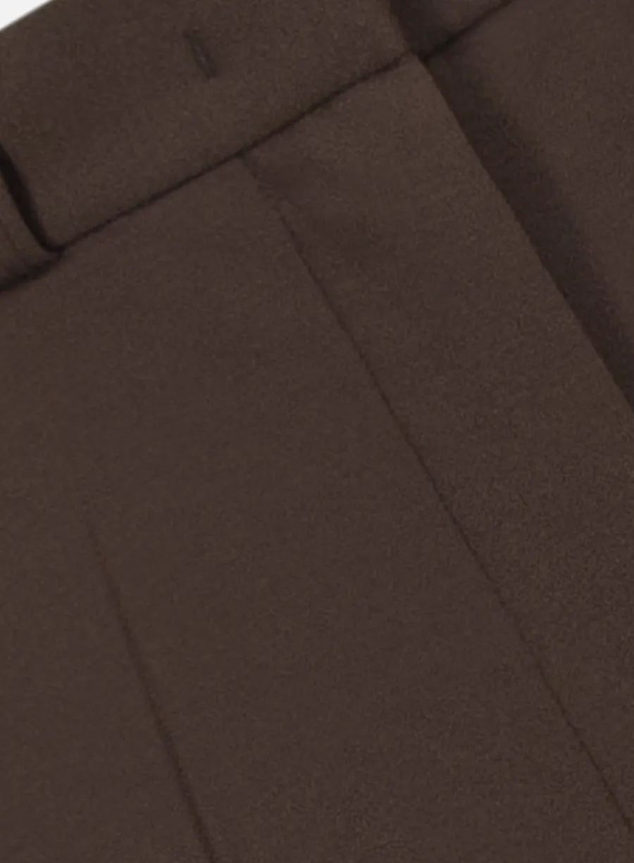 Flared fitted trousers viscose flannel sold by Harris Wharf London product image thumbnail 5