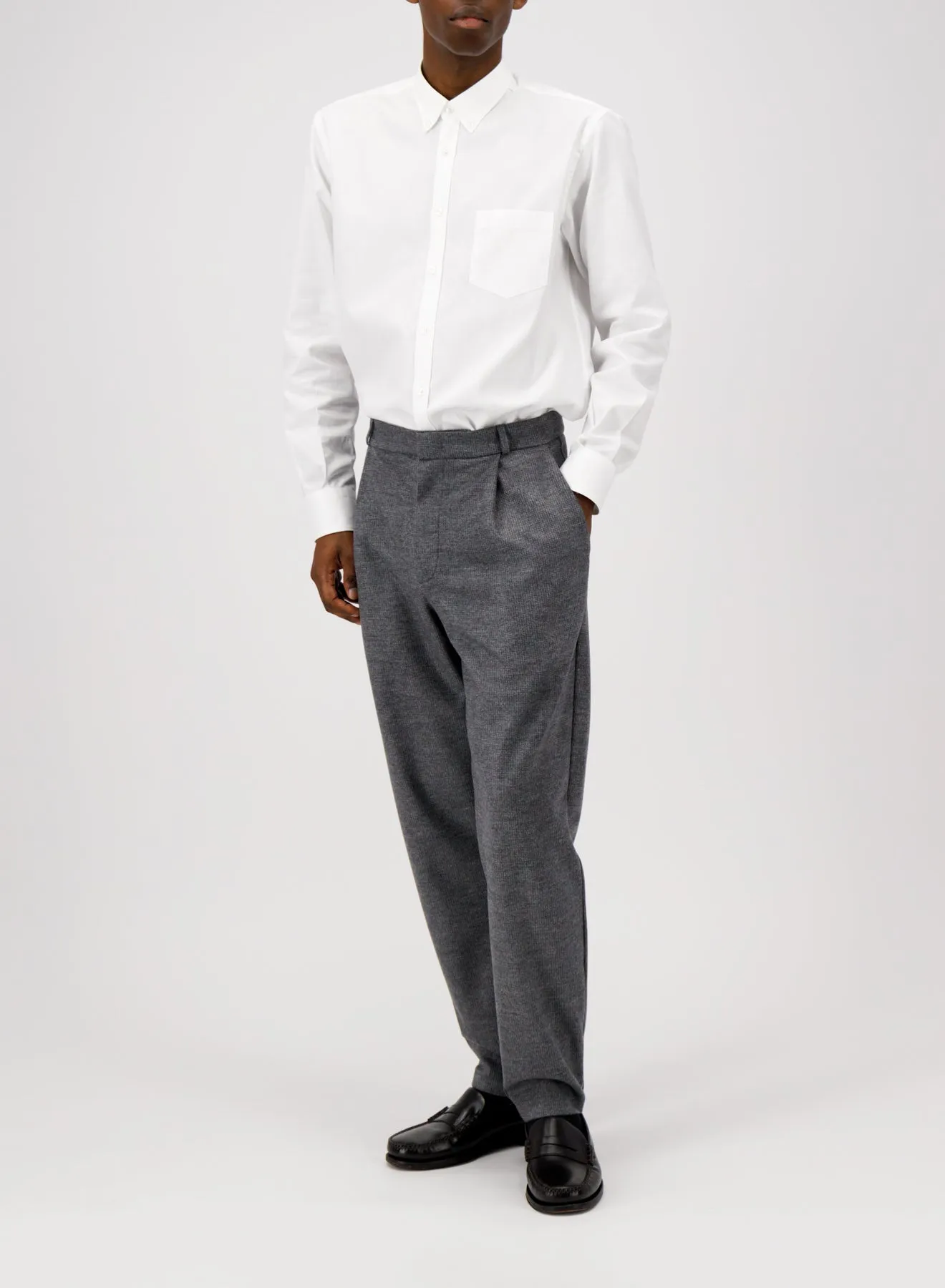 Pleated trousers Vitale Barberis houndstooth sold by Harris Wharf London product image thumbnail 3