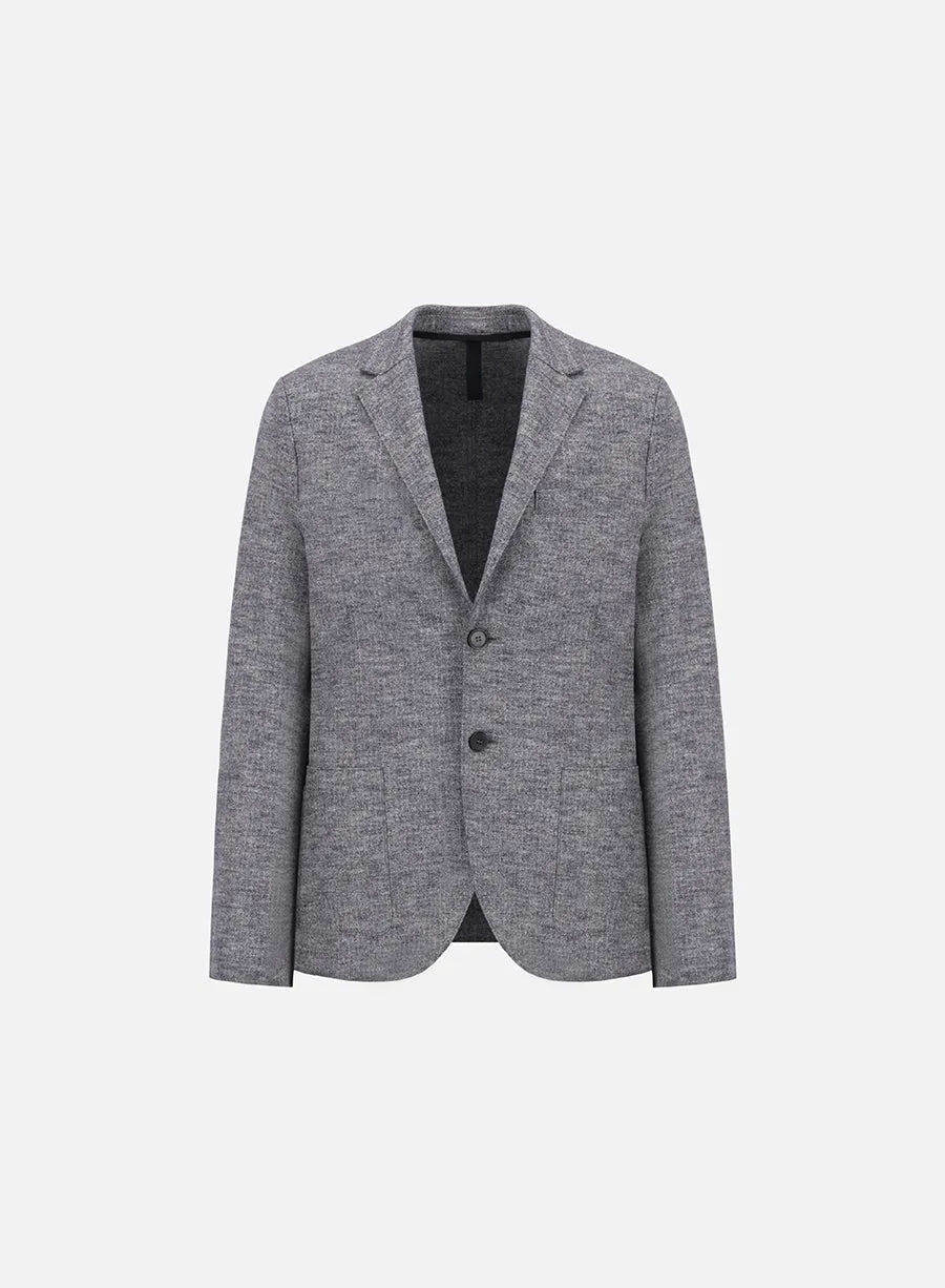 Blazer micro herringbone sold by Harris Wharf London