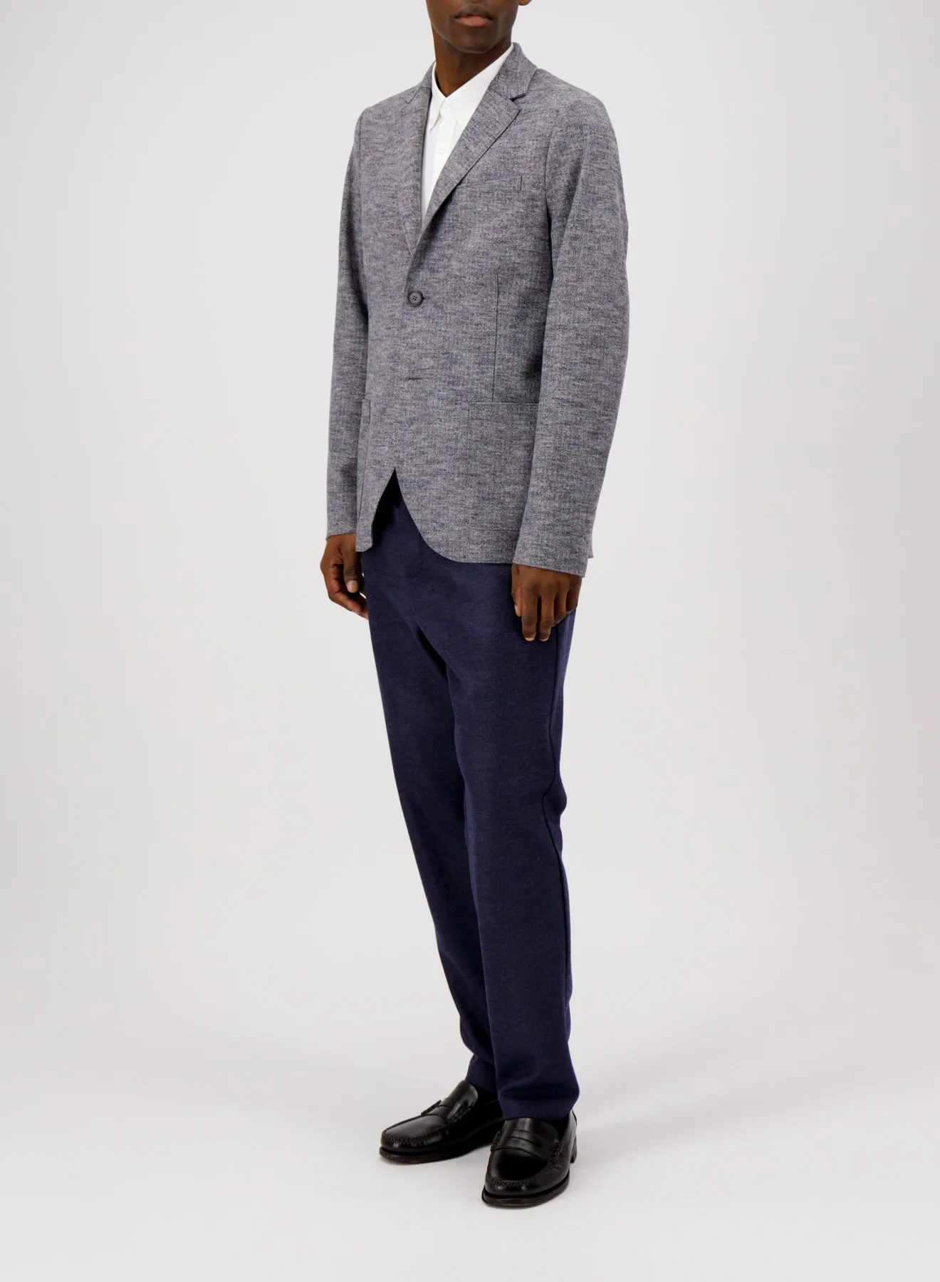 Blazer micro herringbone sold by Harris Wharf London product image thumbnail 3