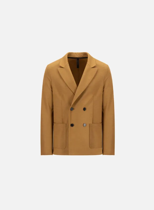 Peak lapel blazer superfine merino made by Harris Wharf London