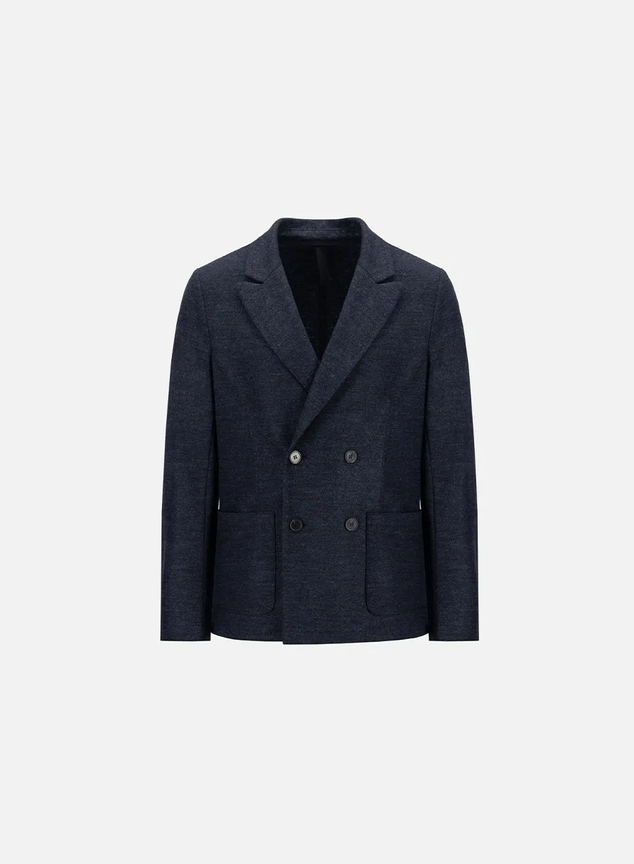 Peak lapel blazer Vitale Barberis pindot sold by Harris Wharf London