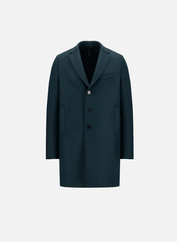 Boxy coat pressed wool made by Harris Wharf London