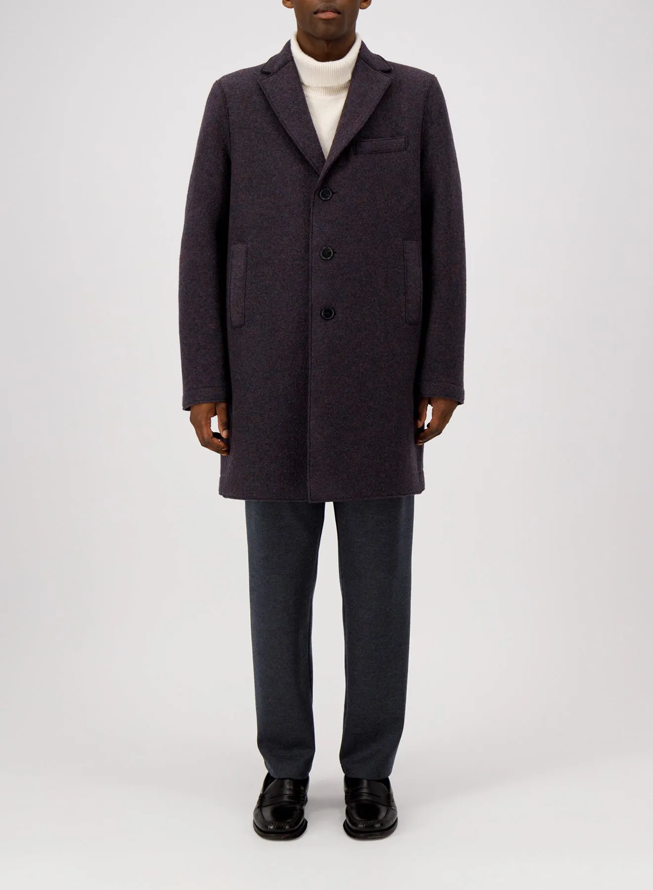 Boxy coat boiled wool sold by Harris Wharf London product image thumbnail 2