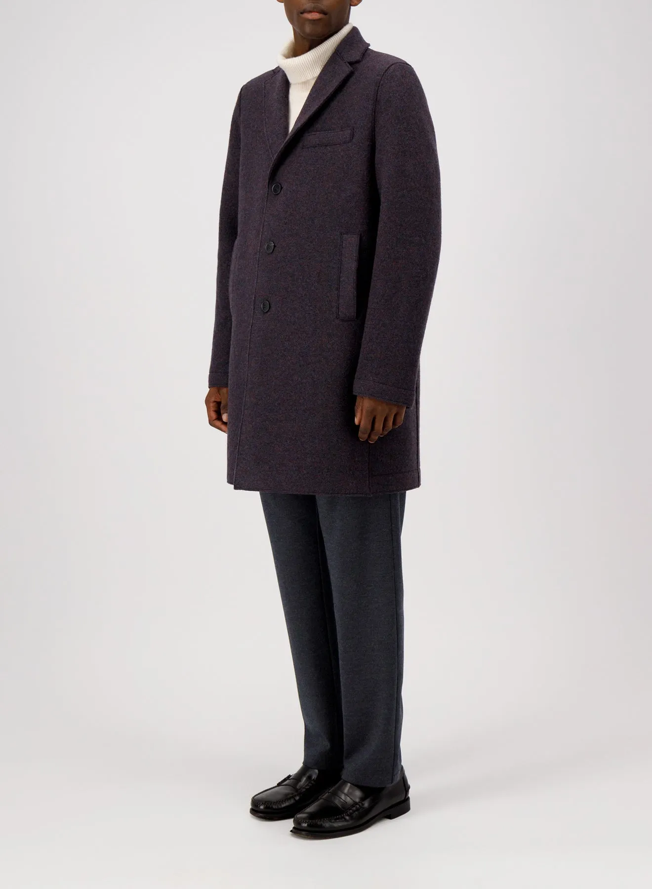 Boxy coat boiled wool sold by Harris Wharf London product image thumbnail 3